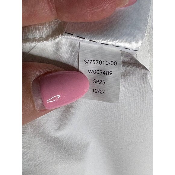 NWT Athleta Drift Mid Rise Poplin White Wide Leg Pant-sz Medium - Picture 12 of 12